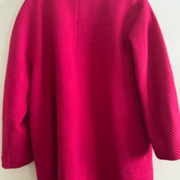 Talbots Vibrant Red Ribbed Cape - Picture 2 of 5
